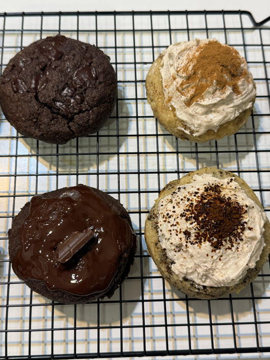 Choco Cream bundle 4 pieces.(Almond Flour) keto friendly,Chocolate chips, Double chocolate, Cinnamon cream,Coffee cream.